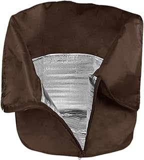 Washranp Protector de plantas de balcón para protección de invierno, protección contra heladas, bolsa de protección para macetas de patio, color marrón, L