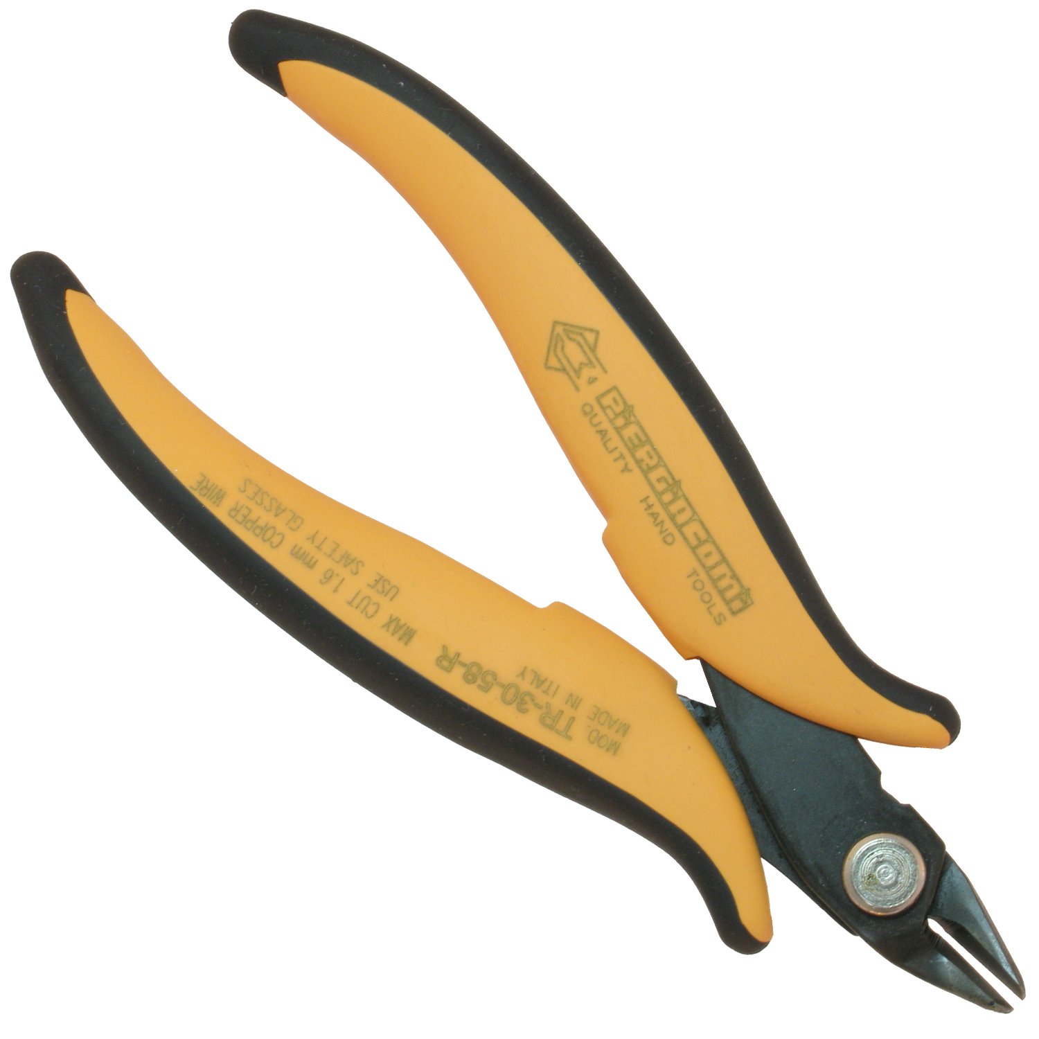 Piergiacomi - TR3058R Utensile per il Taglio Raso Lunghezza 138mm - Testa Media Taglienti affilati 8mm inclinati a 27° Per Rame o Altri Materiali duttili -max Ø1.63mm 14awg -Arancione -Made In Italy
