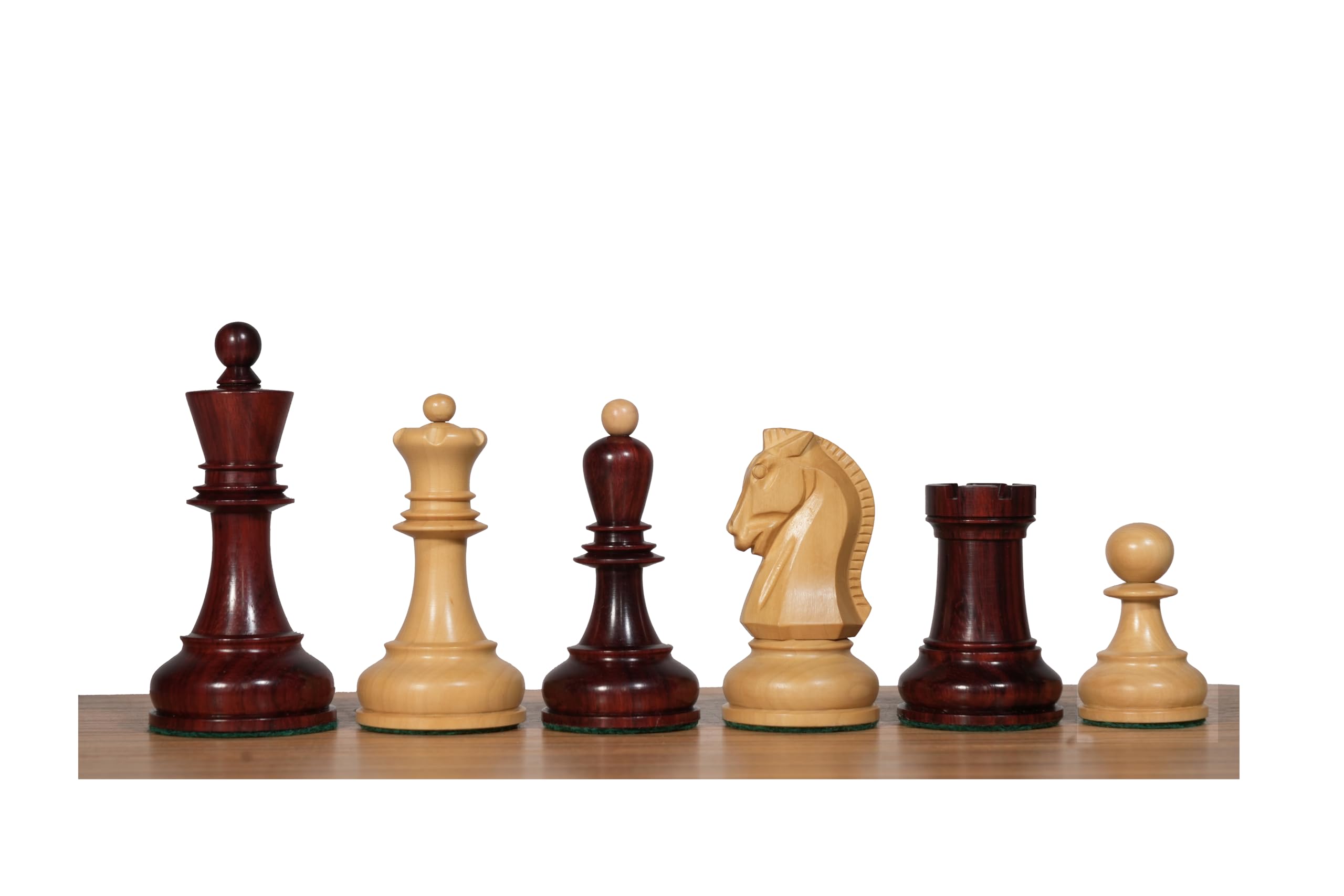 Dubrovnik Chess Pieces in Bud Rosewood- Reproduction of 1950's Tournament Chess Pieces with 2 Extra Queens