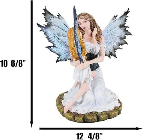 Miniatura 2 de Ebros Gift "Maternidad Maternal Amor y Afecto Hada Madre Abrazando a la Hija Figura Grande Hadas Jardín Fantasía Coleccionista Hadas Ángeles y