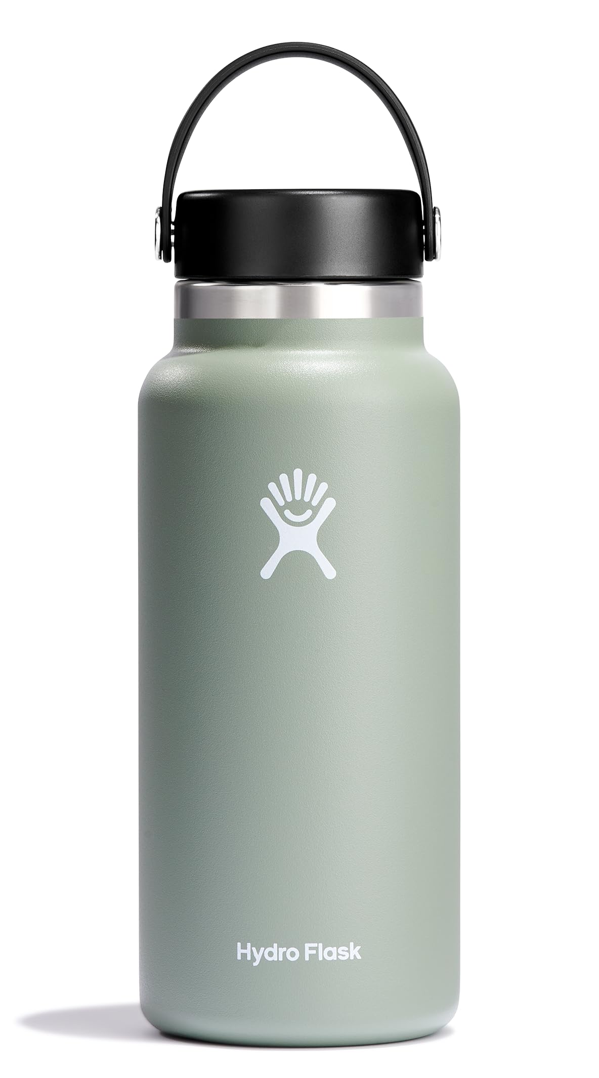 Hydro Flask - Water Bottle 946 ml (32 oz) - Vacuum Insulated Stainless Steel Water Bottle with Leak Proof Flex Cap and Powder Coat - Wide Mouth - Agave