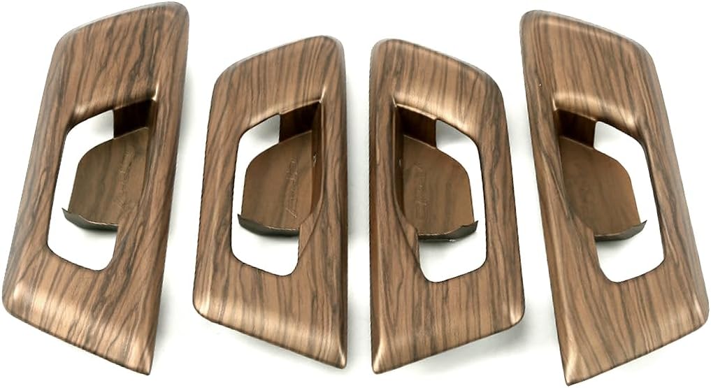 Car Accessories Fit for Honda CR-V CRV 2017 2018 2019 2020 2021 2022 Interior Door Handle Bowl Cover Trim Decoration Frame (Peach Wood) ABS 4 PCS Without Memory Seat Buttons