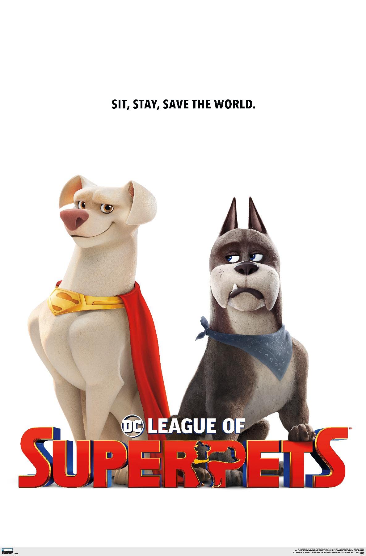Trends InternationalDC Comics Movie DC League of Super-Pets - Krypto and Ace Wall Poster, 22.375" x 34", Premium Unframed Version