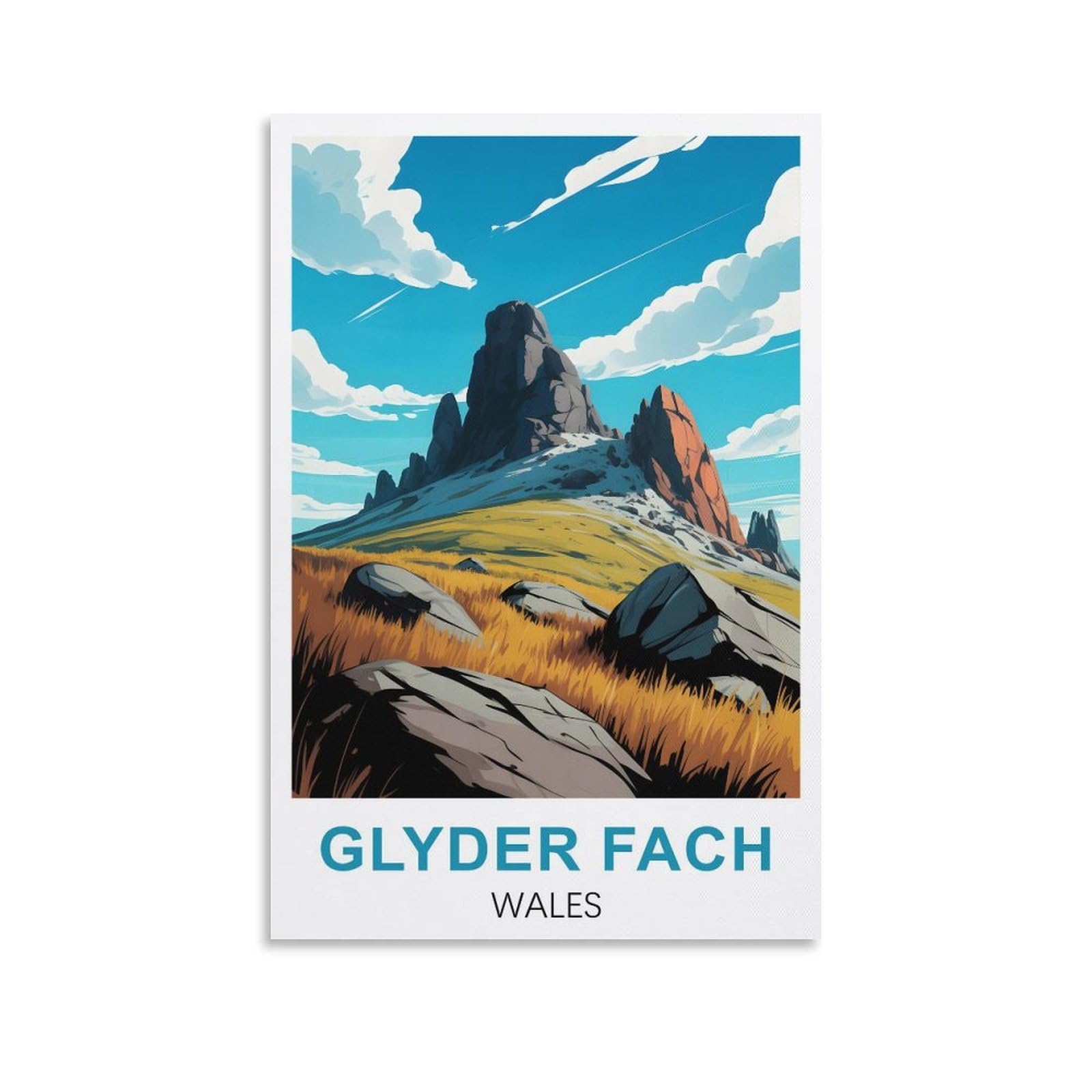 Ezmlfa S299 5D Diamond Art Kits Adults,Glyder Fach Wales,Diy Cross Stitch Crystal Rhinestone Embroidery Pictures Craft For Home Wall Deco 30X40cm