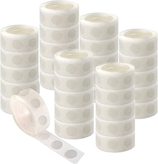 5000 PCS Glue Point Clear Balloon Glue Removable Adhesive Dots, 50 Rolls Double Sided Dots of Glue Tape for Scrapbook, Party, Wedding, Balloons Decoration