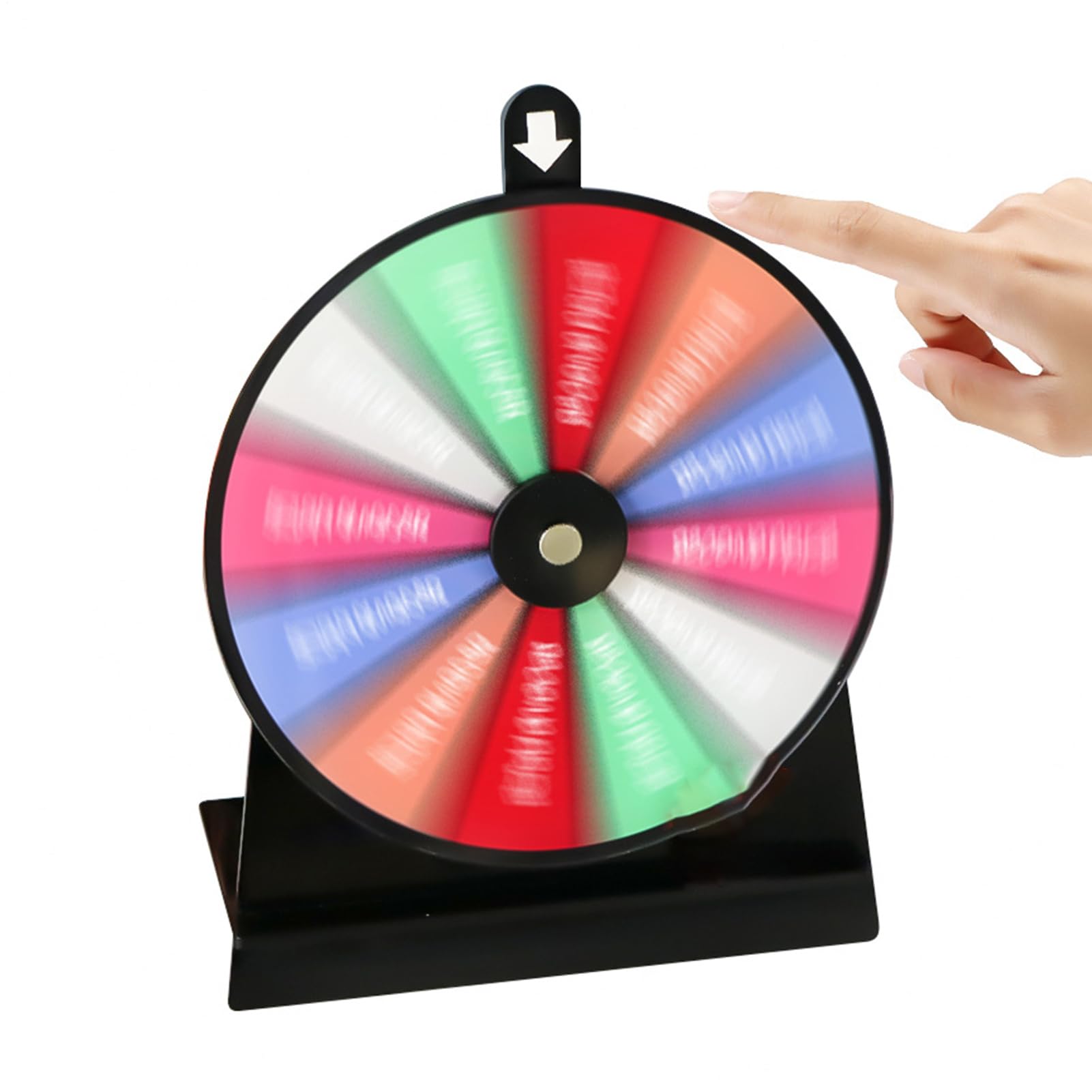 Tabletop Fortune Wheel - Roulette Spinner Board, 12 customizeble Slots, Smooth Spin Turntable, Interactive Game Tool, Display | Fun Attraction for Family Night Carnivals Fundraisers Trade Shows