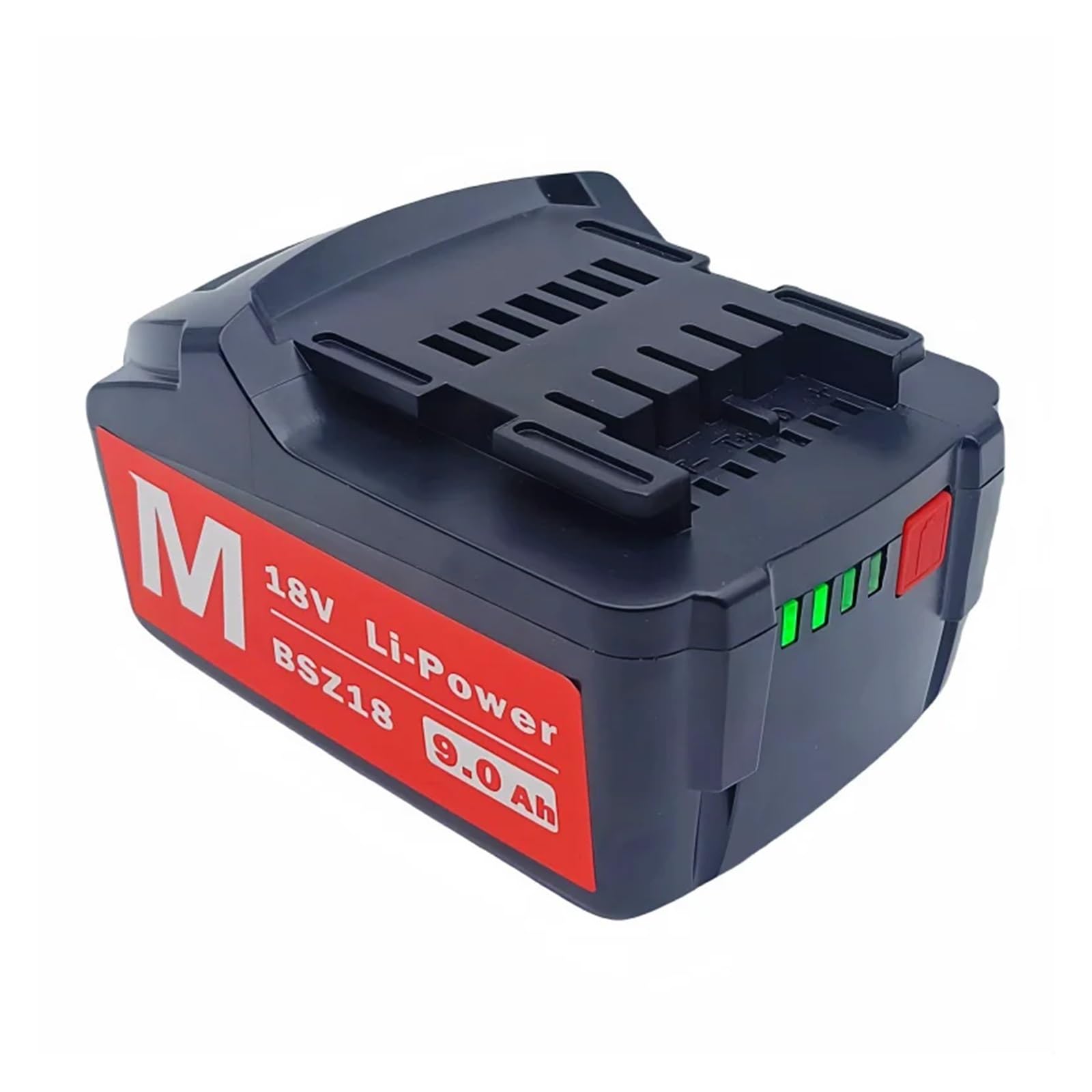 Batterie 18 V 3,0 Ah 6,0 Ah 9,0 Ah, compatible avec Metabo, remplacement d'outils électriques sans fil, compatible avec Metabo, batteries de secours 18 V 625592000 625591000(6.0Ah battery-2)