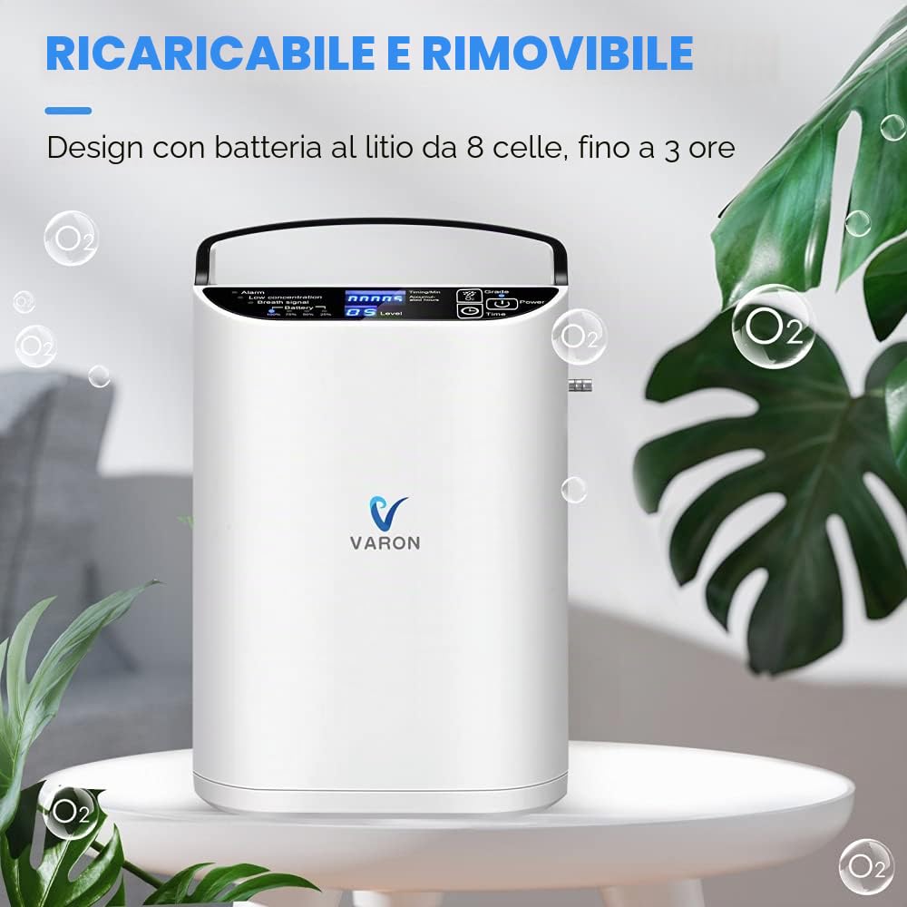Concentratore di ossigeno portatile, (1-5 file) la portata di ossigeno può essere regolabile, 93%±3% ossigenatore per la casa macchina di ossigeno per la casa e la casa