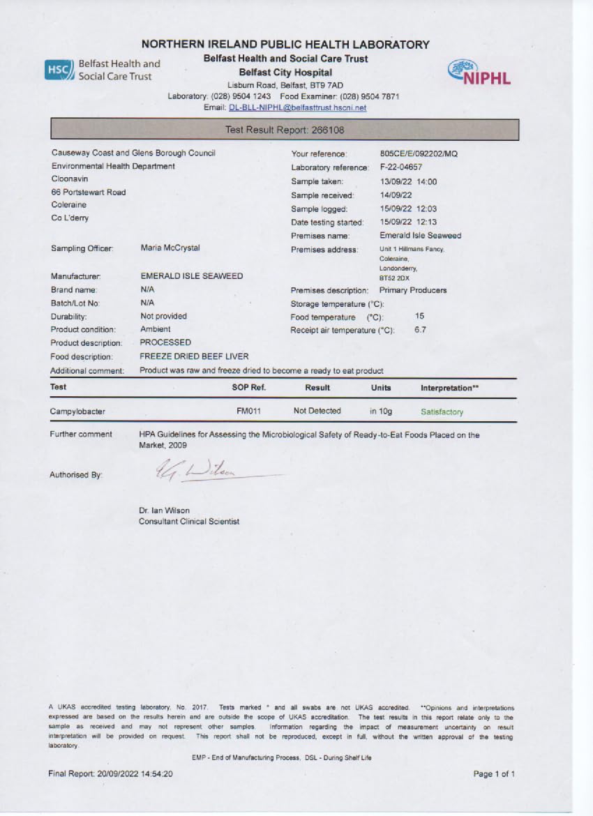Varech Foie de bœuf nourri aux algues et à l'herbe, 600 mg certifié biologique, 90 gélules
