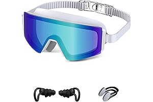 TAMIK Swimming Goggles with Unimpeded Field of Vision, Non-Leaking, Anti-Fogging and UV...