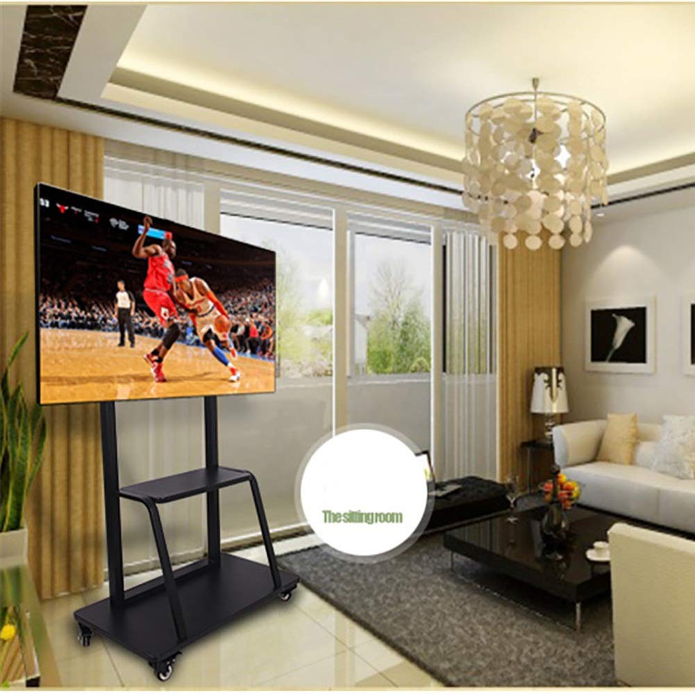 Meuble/Base TV Universel Pivotant - Meuble TV de Table pour Téléviseurs LCD LED 55-75 Pouces - Support TV Réglable en Hauteur avec Base en Verre Trempé Beautiful Scenery