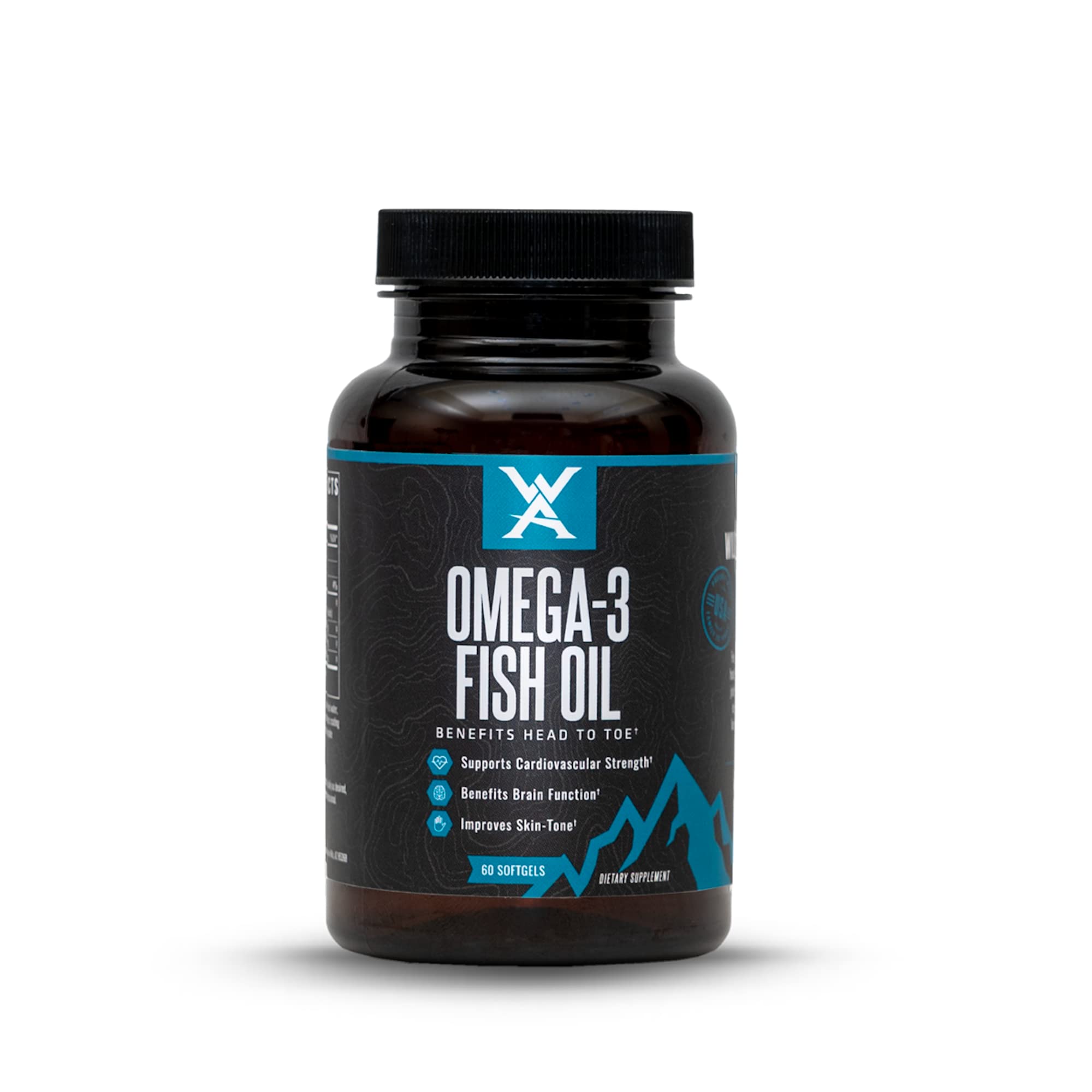 Wilderness AthleteOmega 3 Fish Oil | Fatty Acid Supplements - 1800mg EPA DHA Omega 3 Supplement to Support Heart Health, Brain Function, and Skin Tone