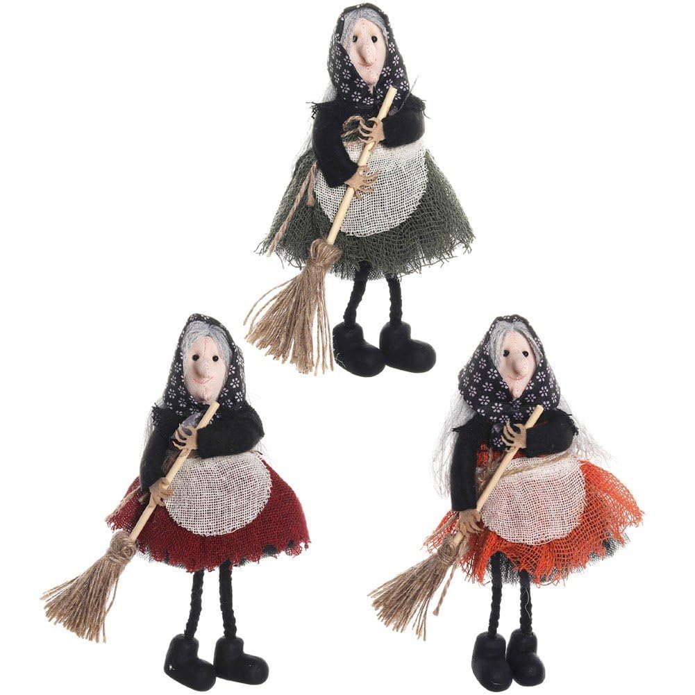 Sorcières volantes Halloween : créez un jardin hanté avec 3 figurines suspendues