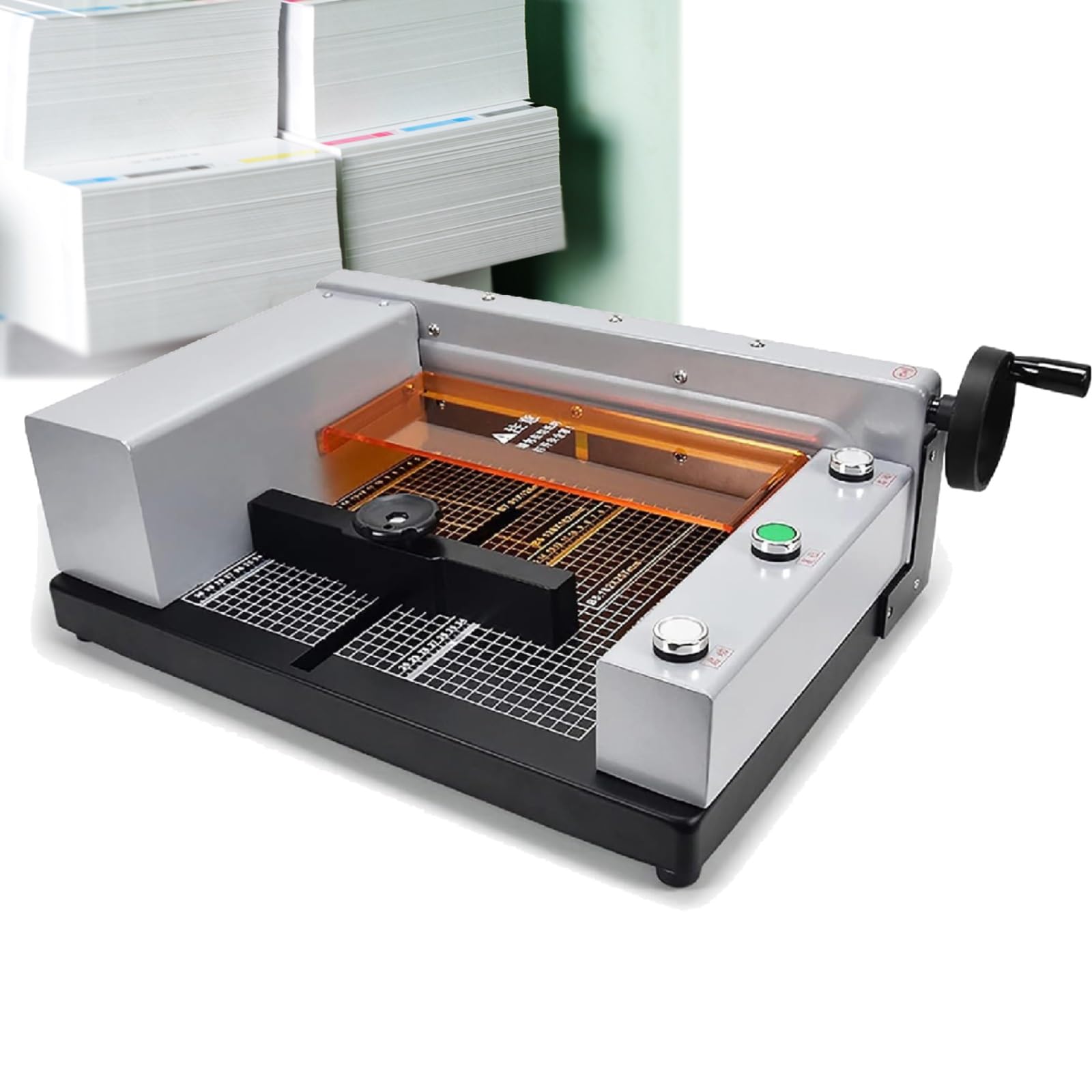 Taglierina automatica per carta, elettrica A4, per uso domestico, ufficio e scuola, dispositivo di taglio completamente automatico a strati spessi