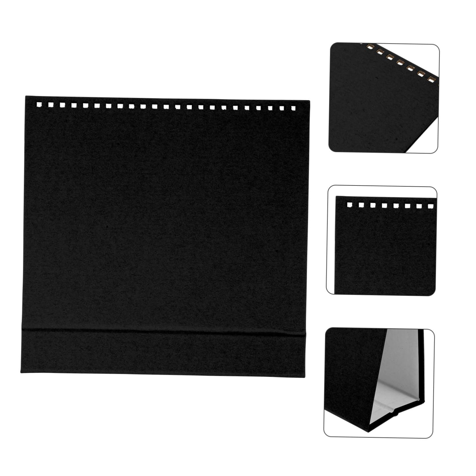 12 Szt. Sztuk DIY Podstaw Biurkowe Kalendarze z Otworami Trójkątna Baza Do Tworzenia Kalendarzy Czarna Perłowa Podstawa Do Dekoracji Biurka Akcesoria Samodzielnego Montażu