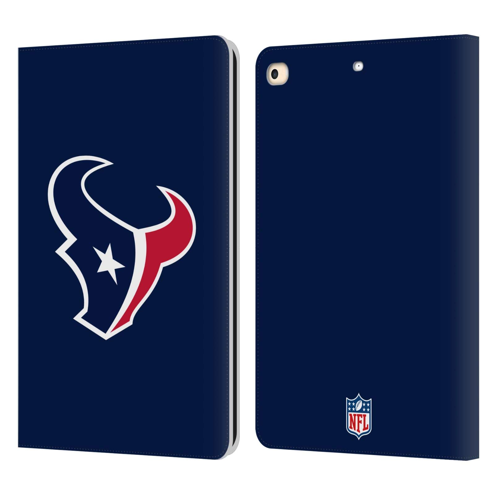 Carcasa de cuero tipo libro NFL Houston Texans para iPad 9.7 7