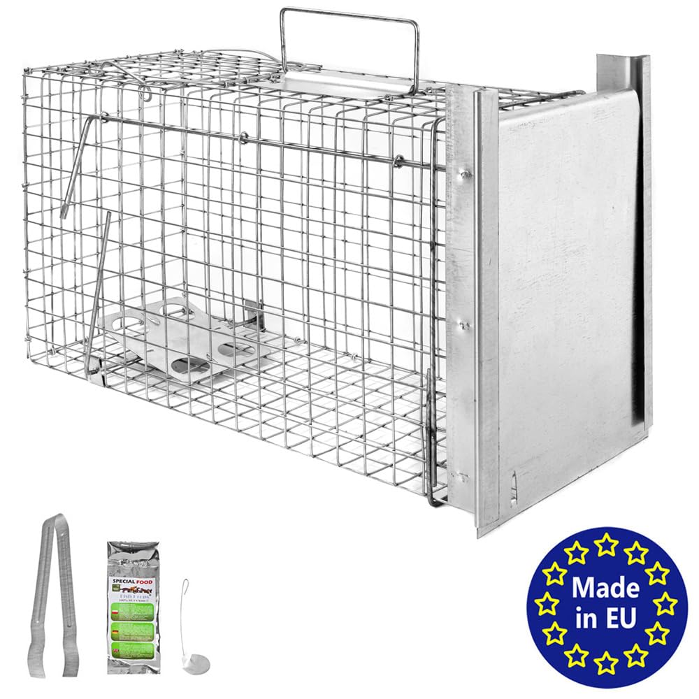 Gabbia Trappola per Animali Talpa Ratto Mouse Topo Nutria 50 x 20 x 27 cm Petigi