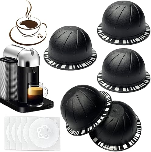 Miniatura 10 de 100 sellos de tapas de papel de aluminio para cápsulas Vertuo, cápsulas de café, láminas de aluminio compatibles con Nespresso de 2.244 in (100