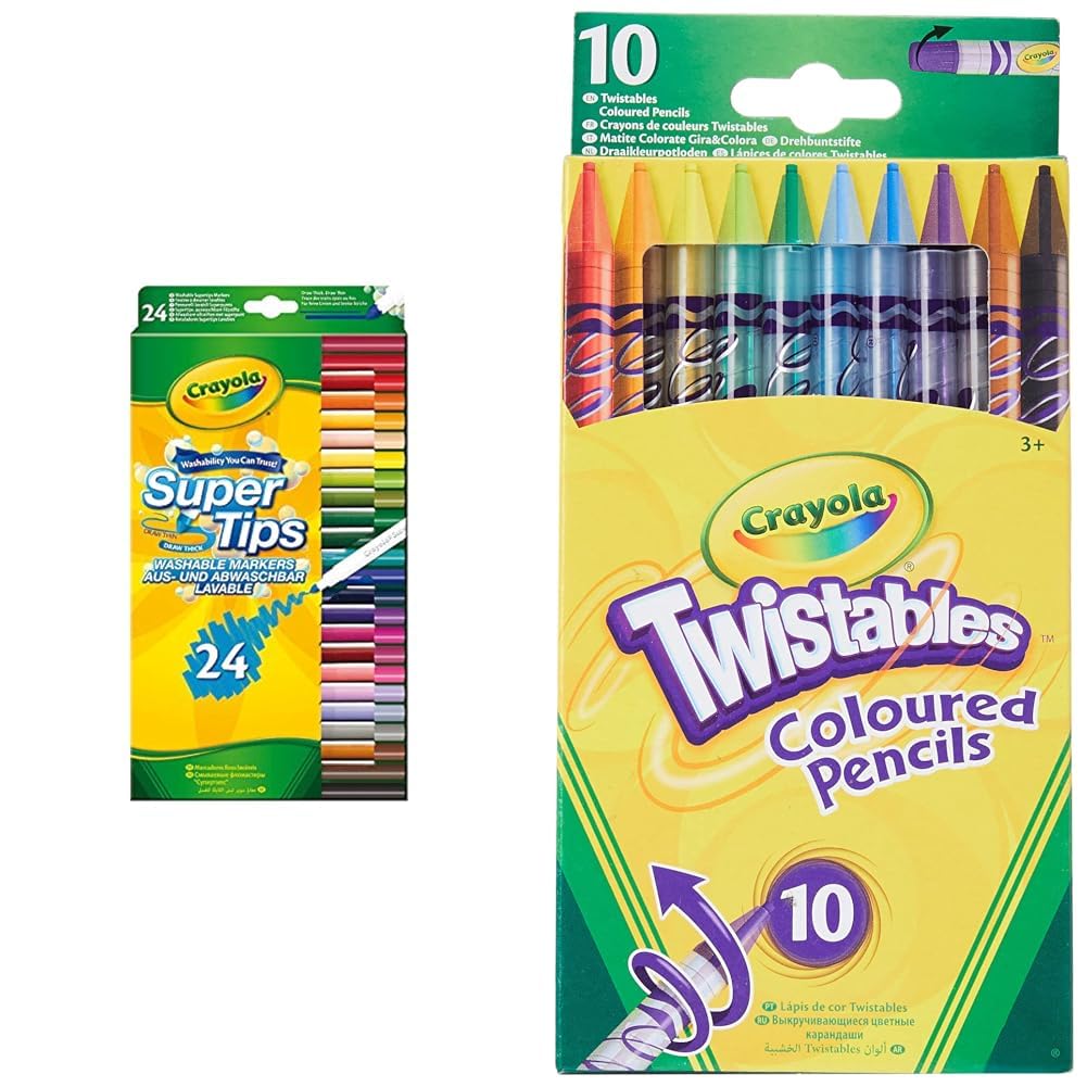 Crayola Supertips Washable Markers Assorted Colours Pack Of 24