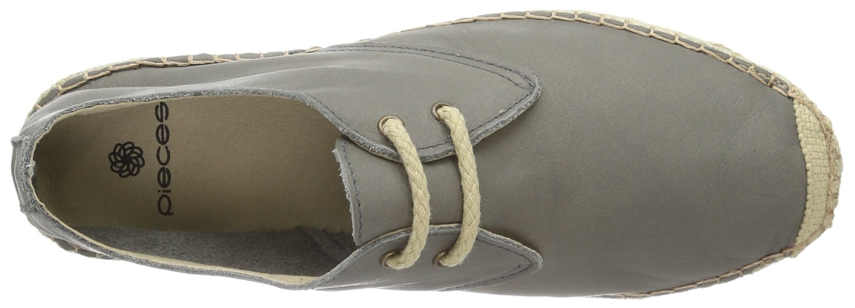 PIECES Kay Leather Espadrillos Grey AlpargatasMujer