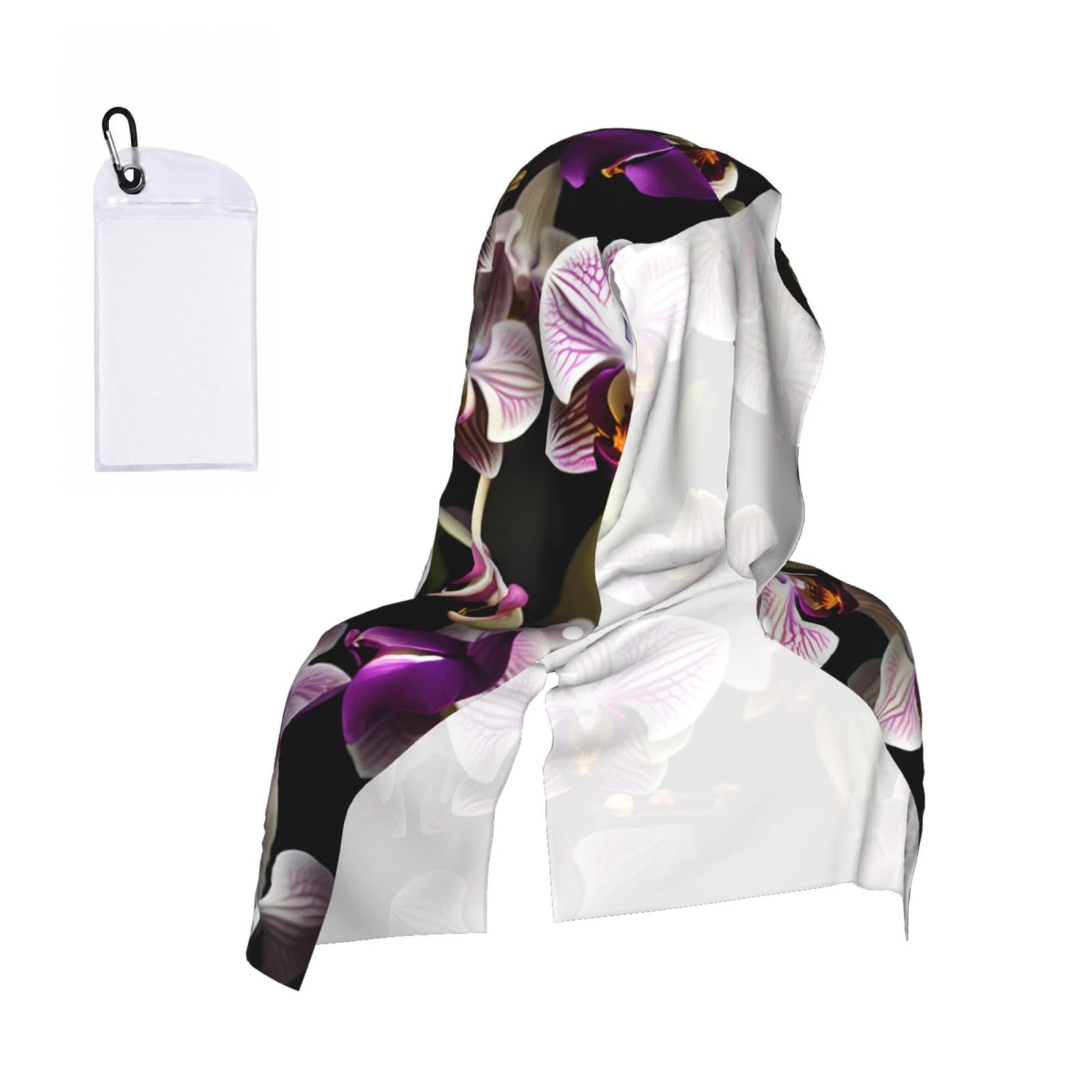 ZYJHYY Orchids Print Unisex Swimming Towel Practical Camping Towel Skin-Friendly Cooling Towel For Workout Training