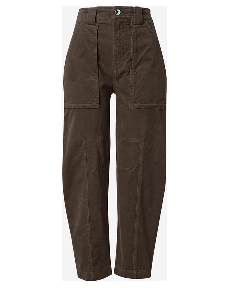 LifeShe Corduroy Pants for Women Casual High Waist Straight