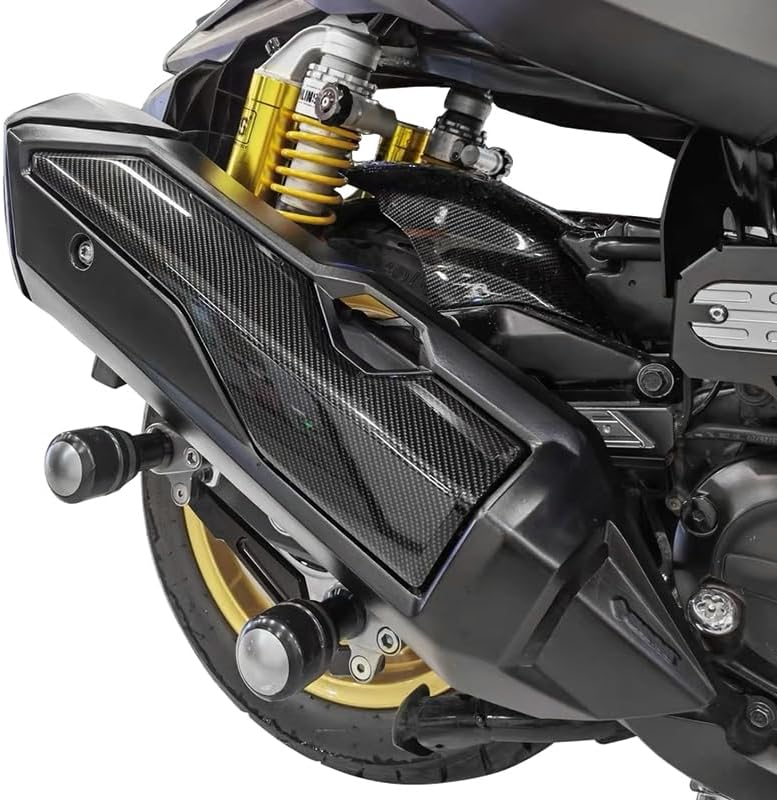 Motorbike Forza350 NSS350 Plastic Exhaust Pipe Muffler Protection Cover Heat Shield Shell For Honda Forza NSS 350 2021 2022 2023 2024 (Carbon Look)