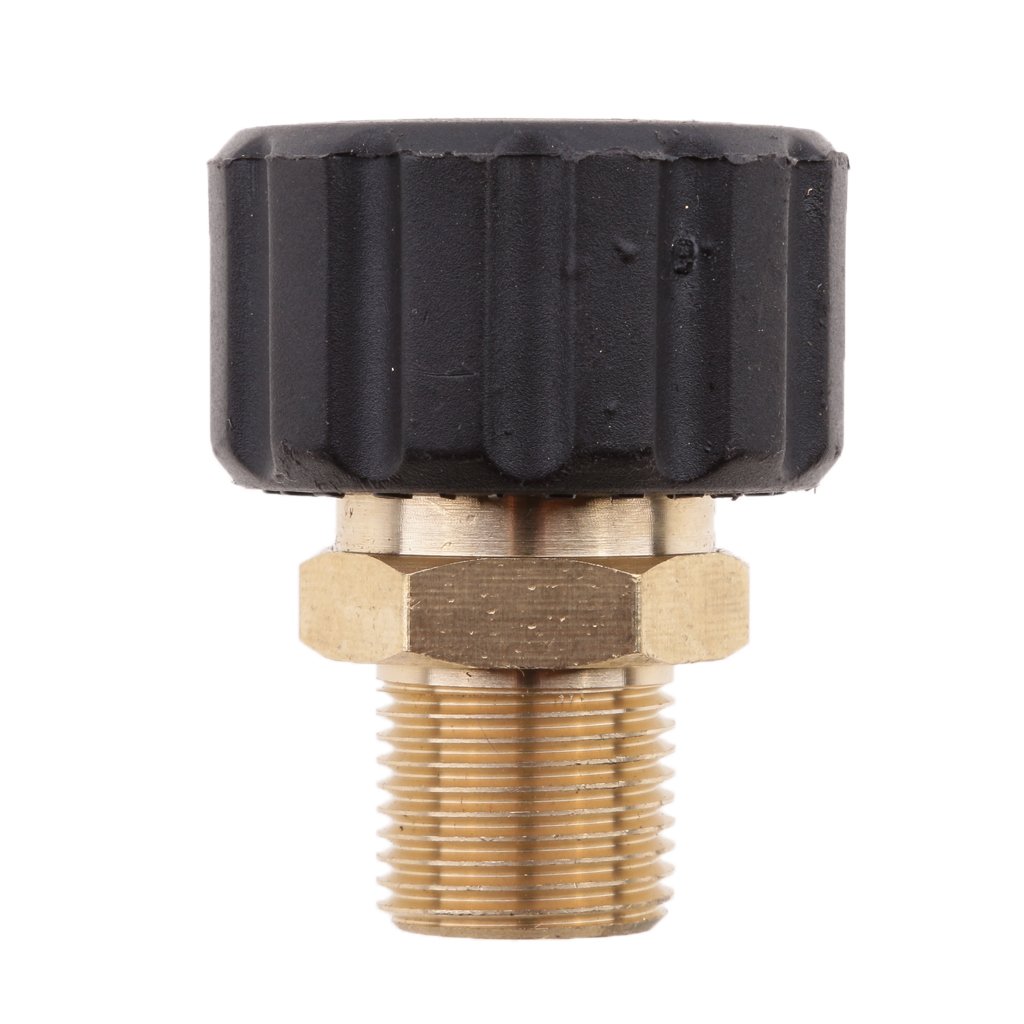 Male 3/8 to Female M22x1.5 Socket 14mm Hole Brass Pressure Washer Fitting-image-36