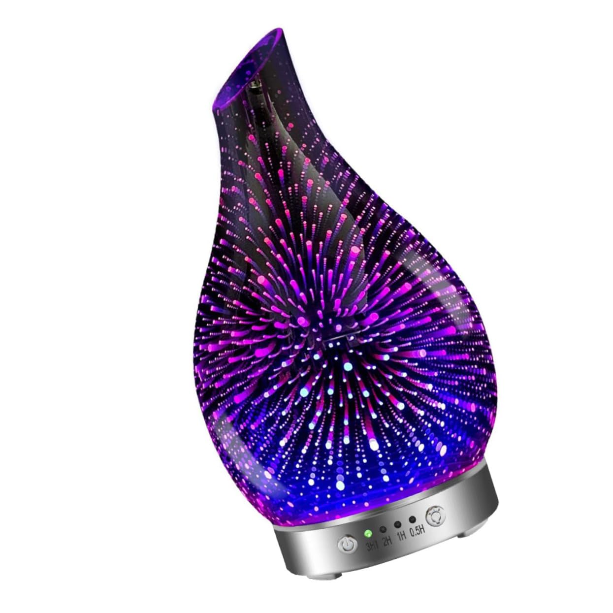 Difusor Capacidad Menor a 1 L de Aromaterapia 3D Luz Nocturna de Vidrio y Humidificador Práctico Seguro para Oficinas y Centros de Recepción