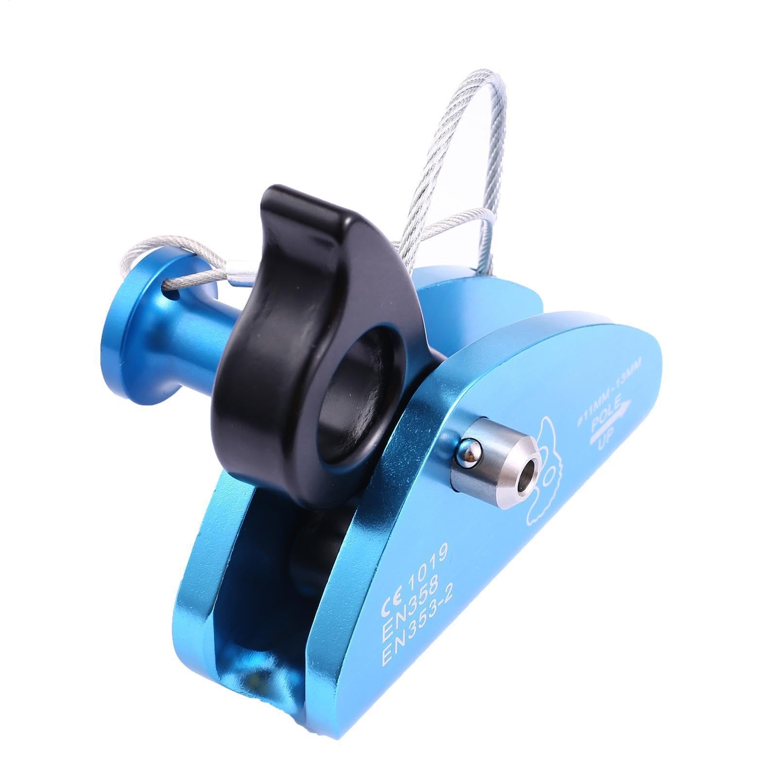 Dispositivo de Agarre de Cuerda Ultraligero 11-13mm para Rappel, Seguridad Autoblocante