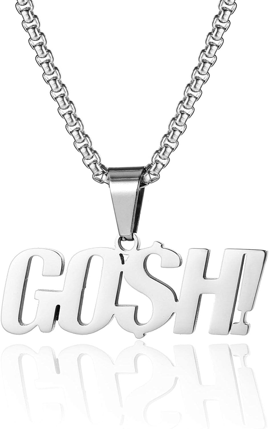 Trendy Personality, New Rap, Chongqing Gosh Brand Logo Necklace Le Shi Wudu Titanium Steel Pendant Pendant Chain With Accessories