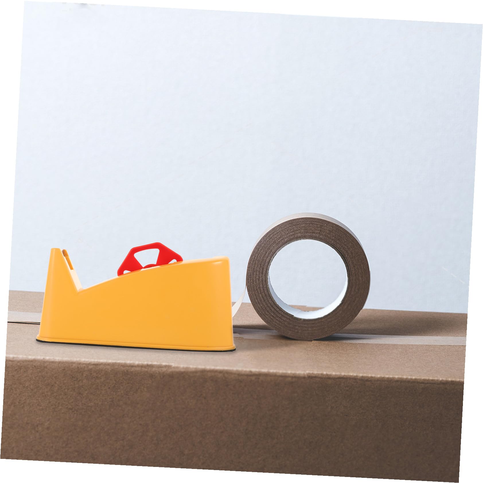 Operitacx Klebeband Cutter Und Sealing Device Manuelle Banderolle Für Kartonverpackungen Ergonomisches Design Robuster Metallmesser Zufällige Farbe Für Büro Und Zuhause