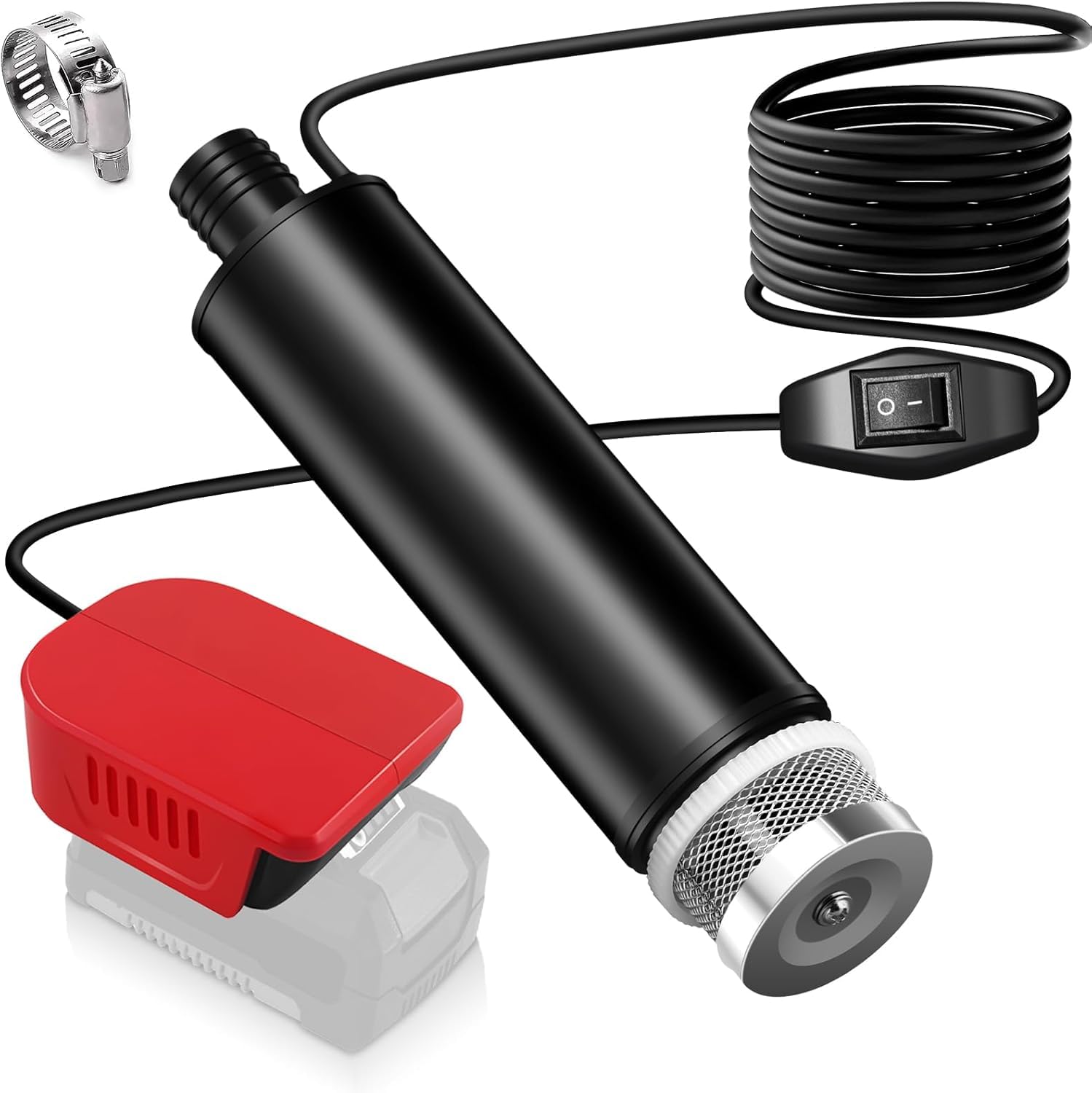 TPDL Submersible Water Pump Sump Pump Compatible with Einhell 18 V PXC Battery, 120W 12V Transfer Pump with 4.5m Cable, Cordless Oil Suction Pump, Oil Gun for Gardena, Pool Garden