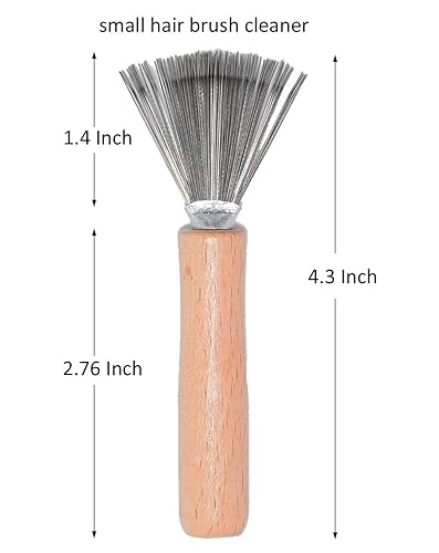 Miniatura 2 de Cepillo de pelo y limpiador de peine con rastrillo de alambre de metal para eliminar la pelusa del polvo del cabello
