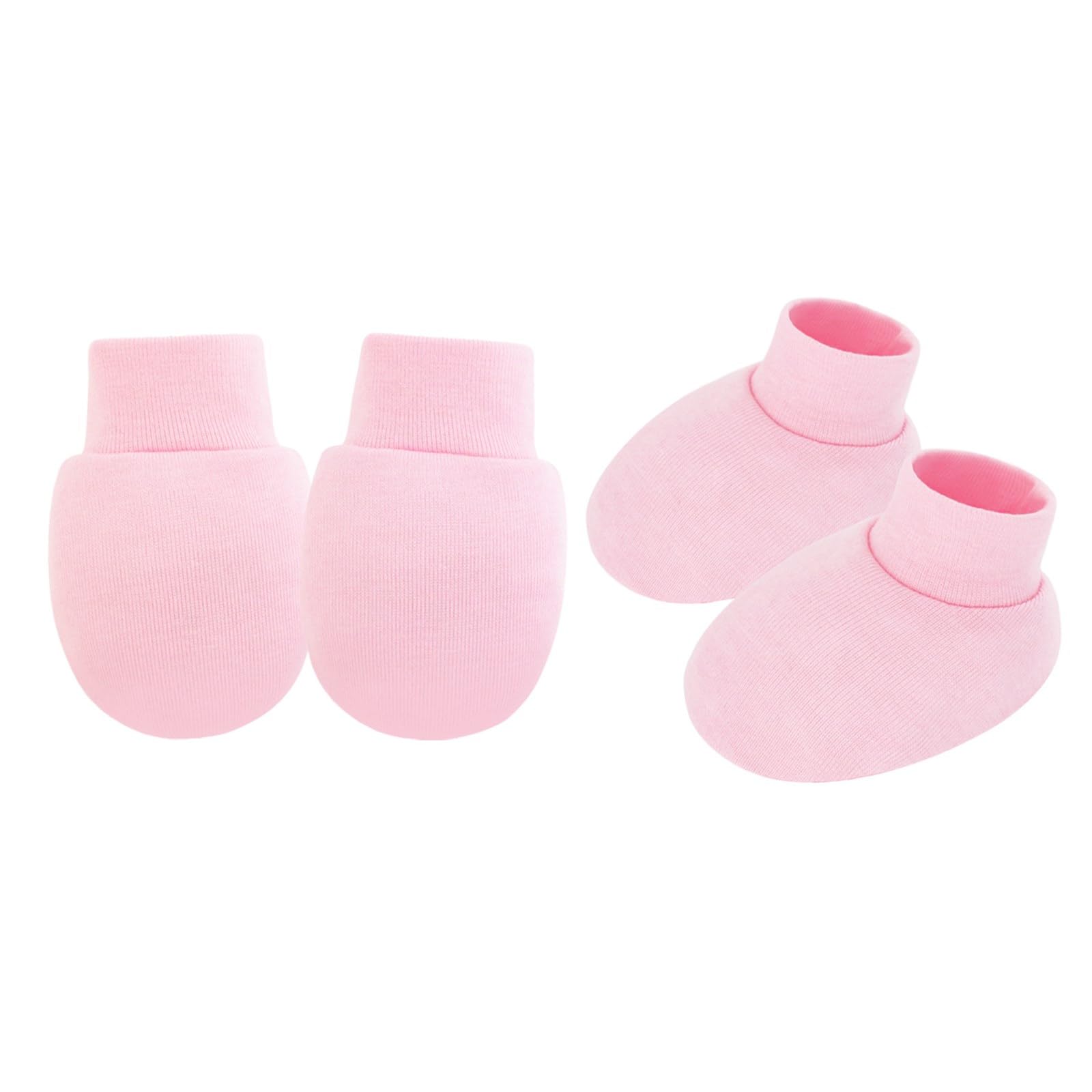 HZBB Newborns Anti Scratch Mittens and Socks Elastic Feature Cotton Baby Gloves Socks for Infant Hand & Foot Protections Soft Cotton Booties