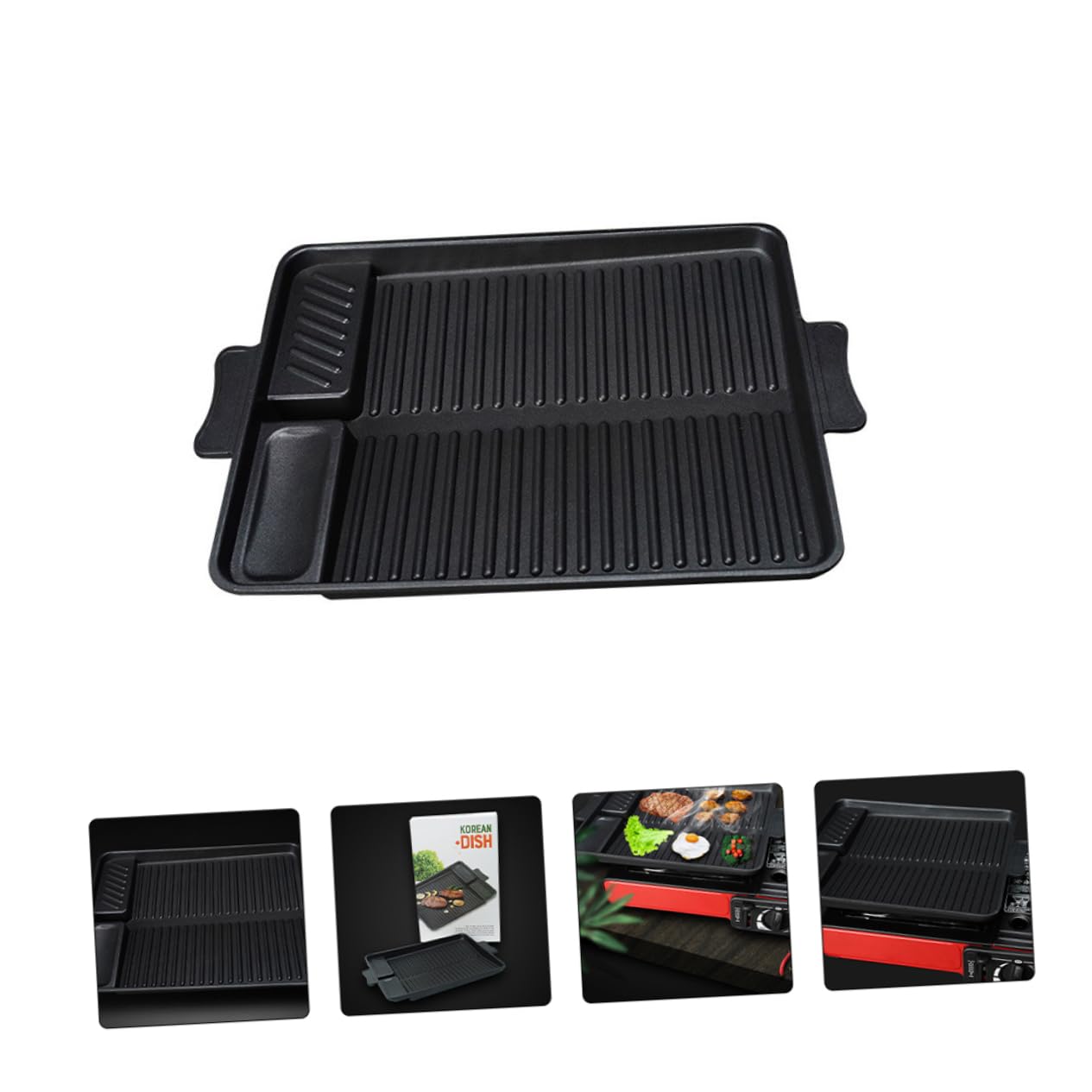 1pezzi Barbecue all Aperto Teglia da Forno Rettangolare Multifunzione Utensile per Arrostire Adatto per Barbecue Domestici Resistente al Calore per Drenaggio Olio