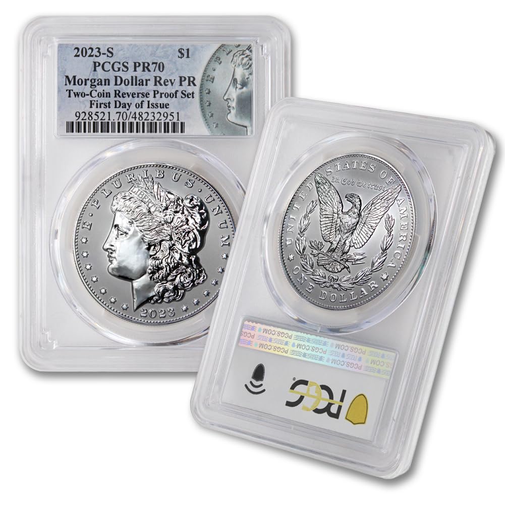 2023 S American Silver Morgan Dollar Reverse Proof Coin PR-70 (First Day of Issue) $1 Rev PR70 PCGS
