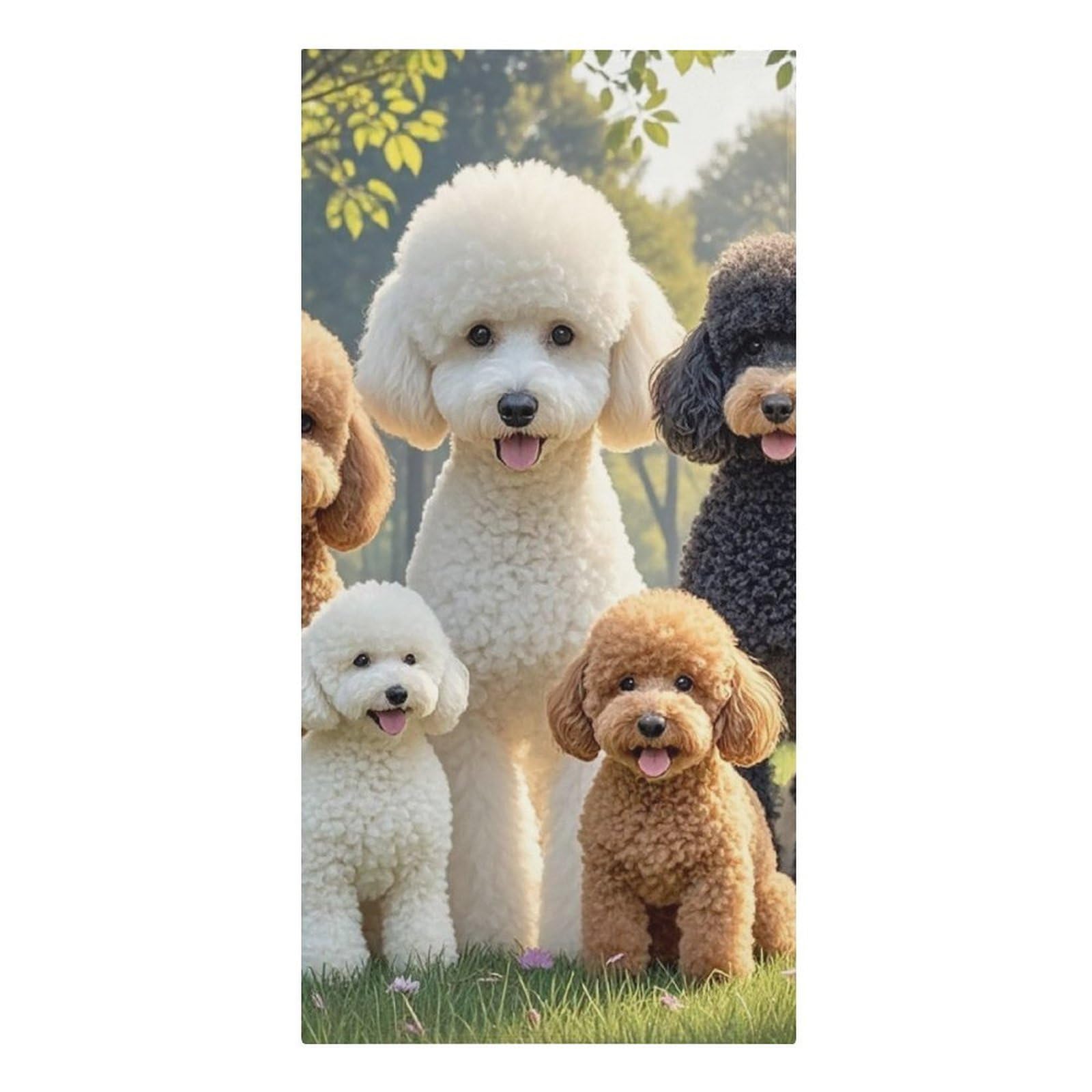 asbwuo Poodles Dogs Beach Towels Extra Large Quick Dry Absorbent