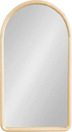 Miniatura 8 de Kate and Laurel Talma - Espejo de pared con arco alto, estilo bohemio, 20 x 36 pulgadas, natural, moderno espejo de arco con marco de madera de
