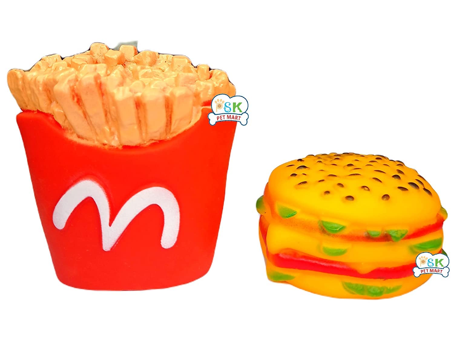 PSK PET MART Puppy Squeaky French Frie + Burger Squeaky Toys for Small Dogs & Puppies (Pack of 2)(French Frie + Burger) (B0B888JND9) Amazon Price History, Amazon Price Tracker