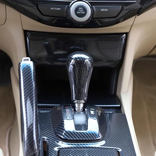 Miniatura 2 de Para Honda Accord 2008 2009 2010 2011 2012 2013 Freno de mano Cambio de engranajes Marco Fibra de Carbono Estilo ABS Cubierta Trims