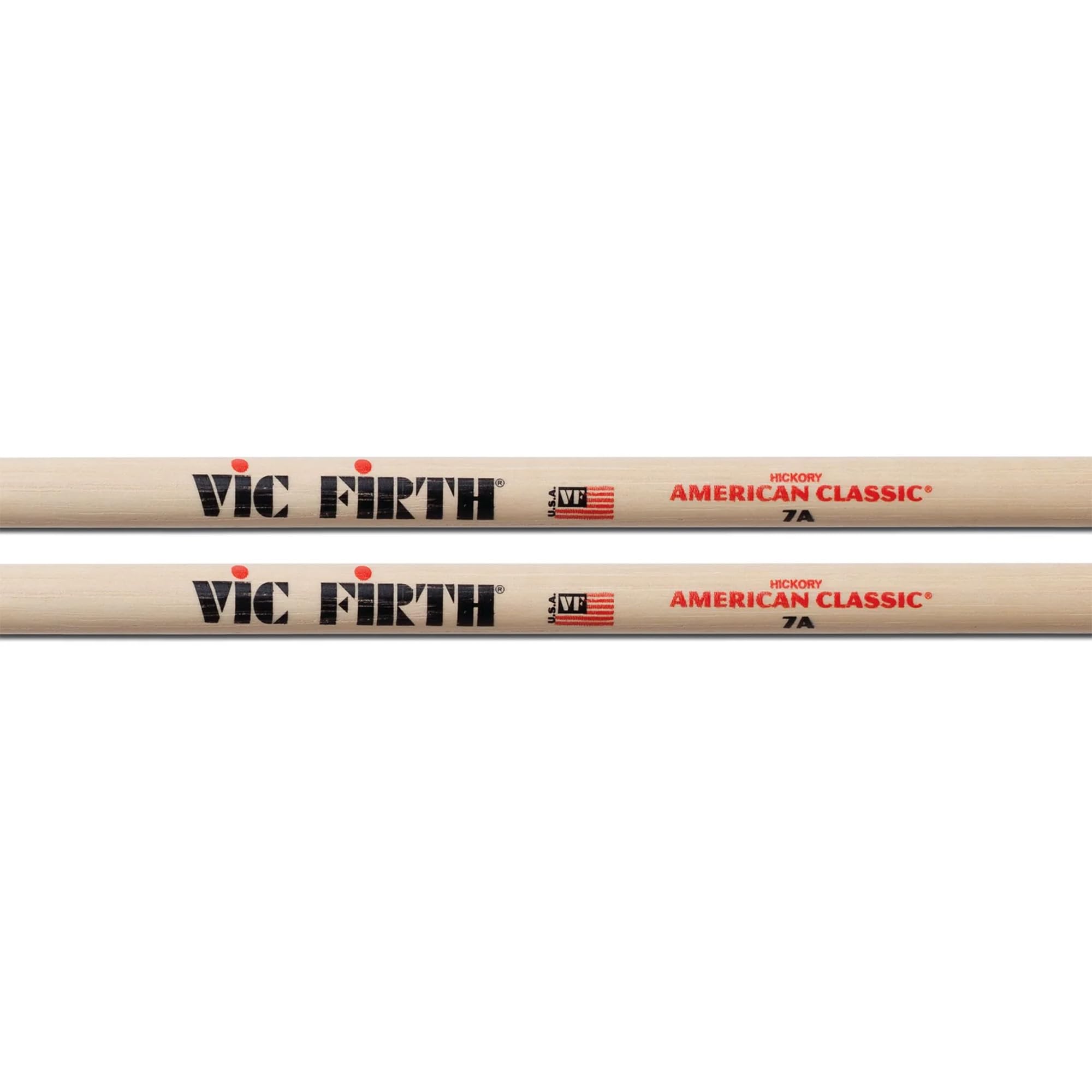 Vic Firth Bacchette per Batteria Serie American Classic 7A Hickory Americano Punta di Legno 4 x paia pacchetto di valore