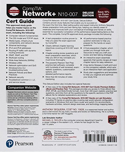 CompTIA Network+ N10-007 Cert Guide, Deluxe Edition (Certification Guide)