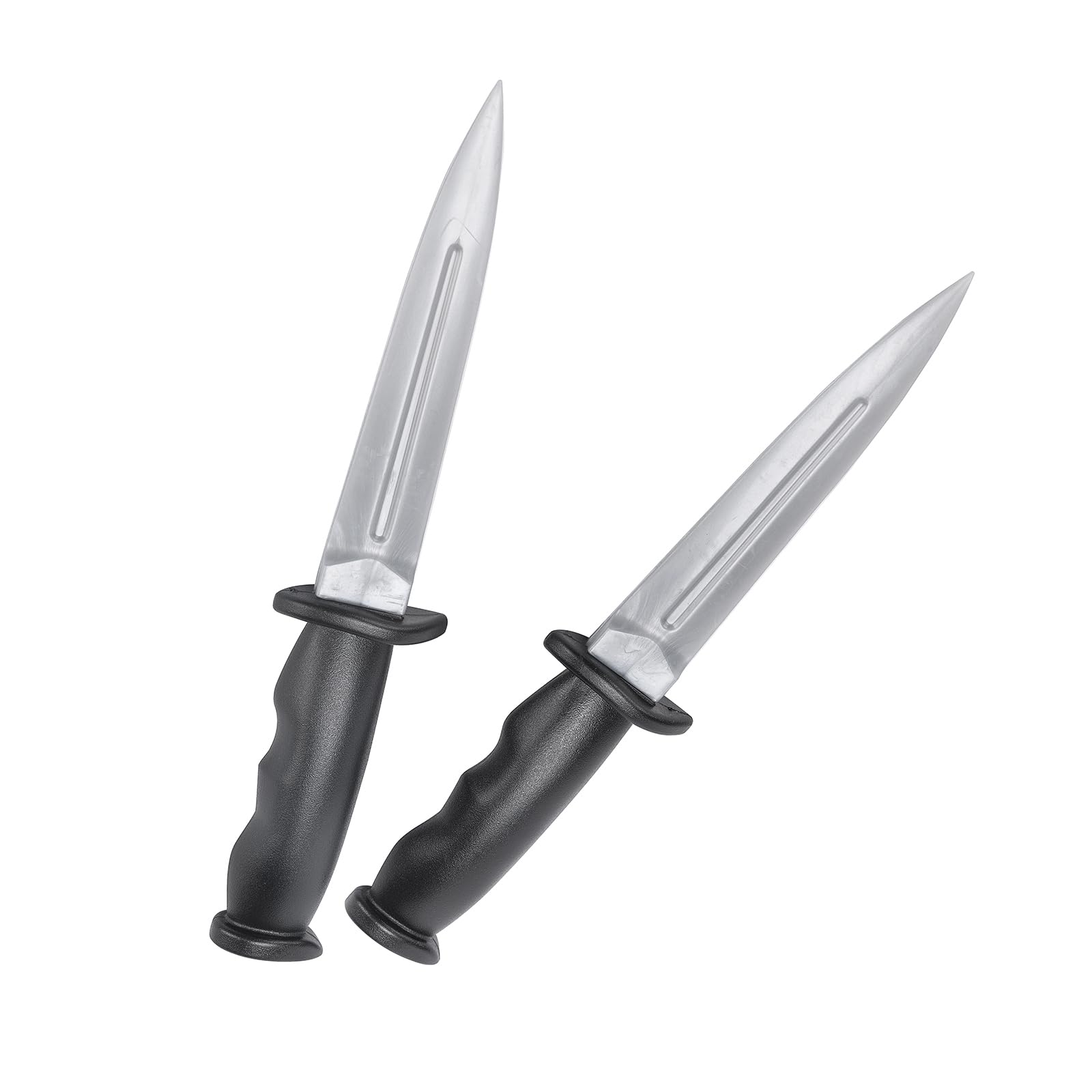 XMHBG 2-Pack Martial Arts Training Knives,Rubber Practice Knives for Throwing, Sparring & Self-Defense,Flexible Plastic Fake Knife Safe Combat Weapon for Adults & Beginners