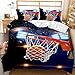 Produktbild BettwäSche 135x200 Dunkelblauer Basketball Weiche Und Angenehme Schlafkomfort 100% Mikrofaser BettwäSche-Sets -1 Bettbezug 135x200 cm + 1 KissenbezüGe 80 X 80 cm