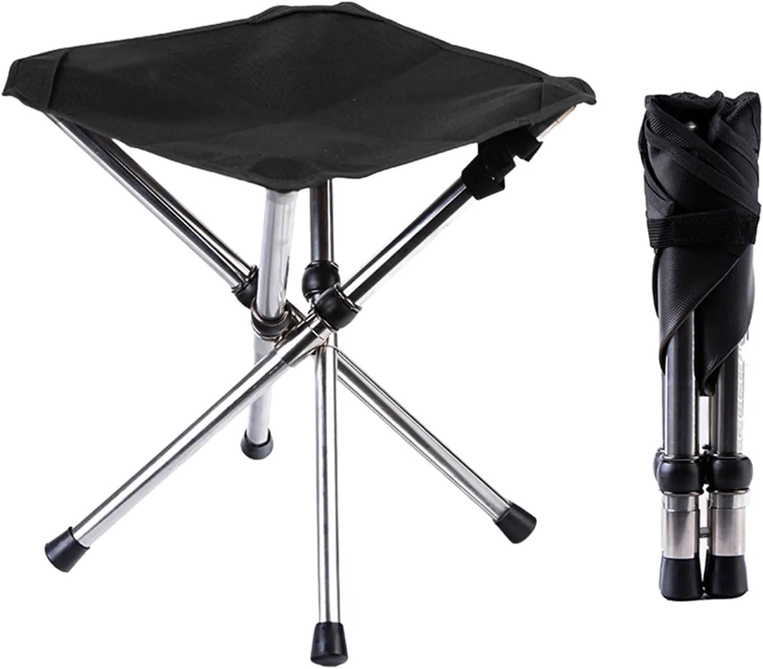 Folding Camping Tripod Stools Portable Fishing Stool Outdoor Foldable Chair Beach Small Tripod Stool for Campe Fishing Supplies (Size : L)