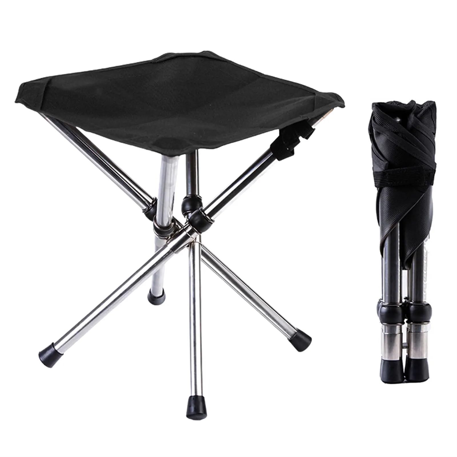 Trépied de camping pliant L avec tabouret de pêche portable pour extérieur