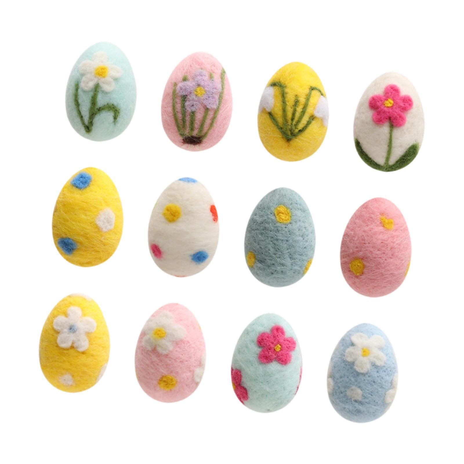 Regalo Pasqua 12 Uova Feltro Decor