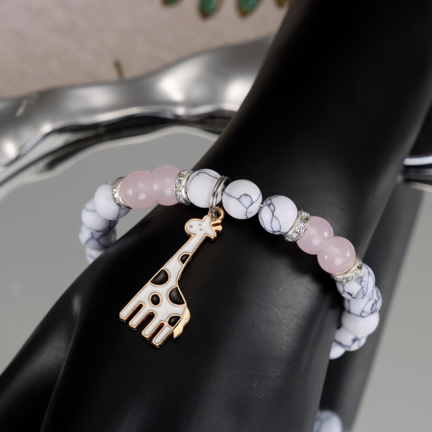 Giraffe Bracelet for Women Gifts Pink Girrafe Inspired Jewelry Girafes Bracelet - Image 7
