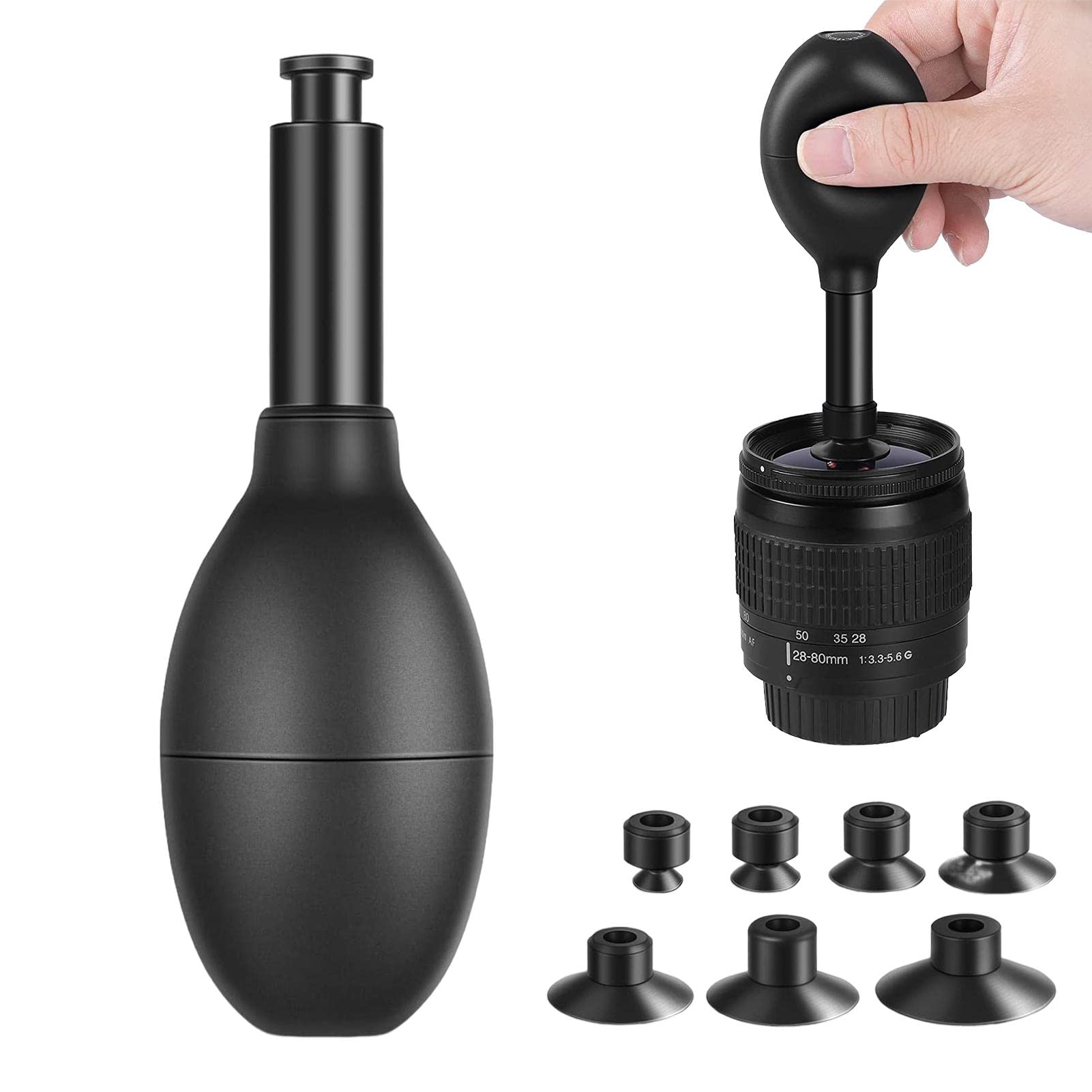5 Stück Objektiv-Saugnapf, Reparaturwerkzeug, Vakuum-Saugstift mit 7 austauschbaren Saugnäpfen, Reparatur- und Reinigungsset für Uhren | austauschbaren Saugnäpfen, Reparatur- und Reinigungsset für Uhren